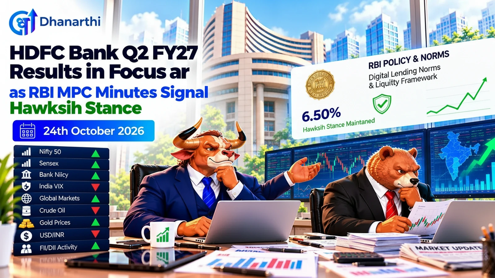 HDFC Bank Q2 FY27 Results in Focus as RBI MPC Minutes Signal Hawkish Stance