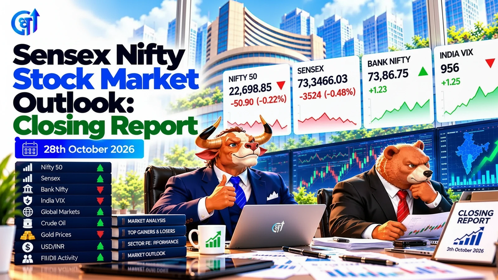 Sensex Nifty Stock Market Outlook: Closing Report, October 28, 2026