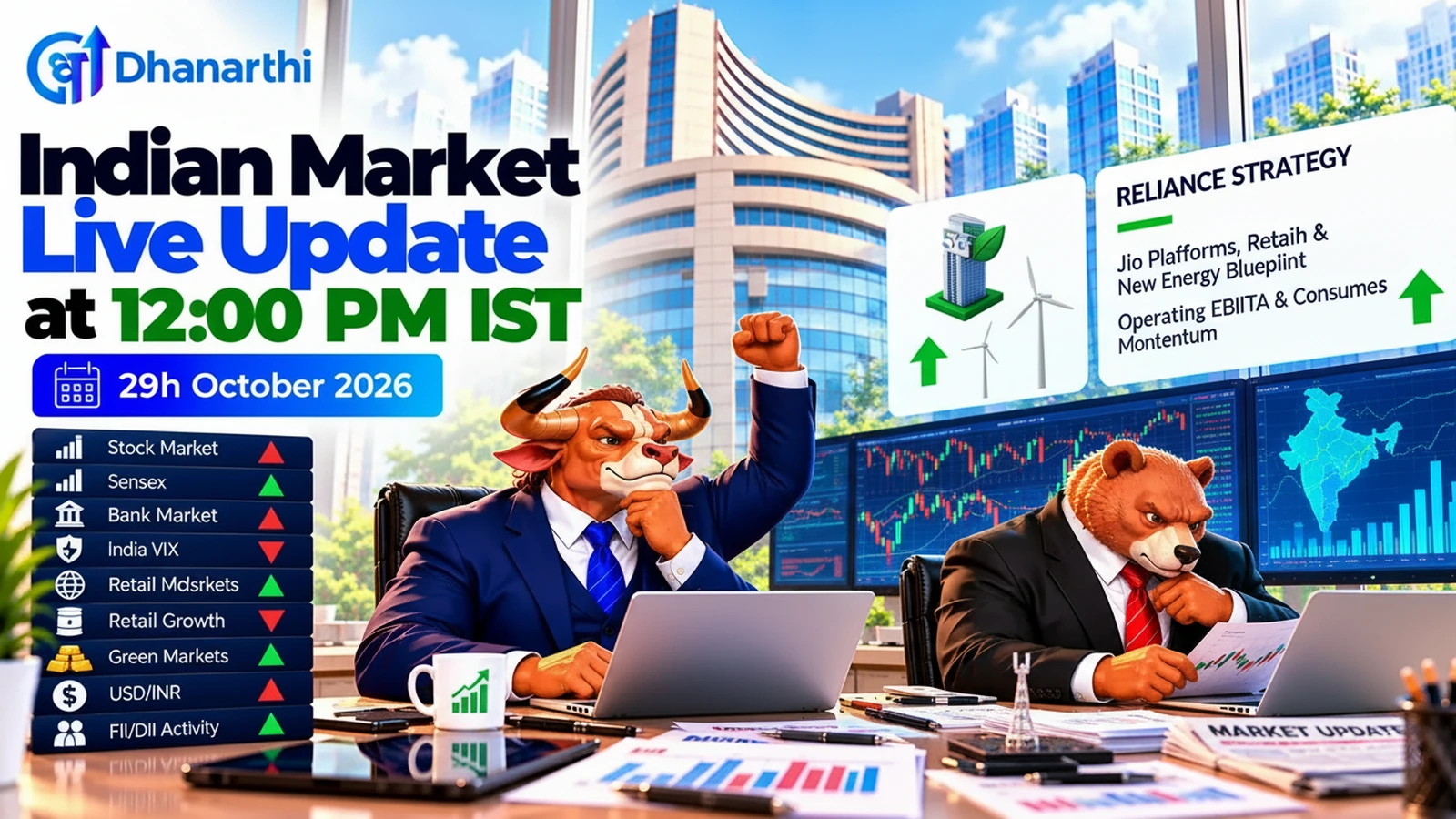 Indian Market Live Update at 12:00 PM IST